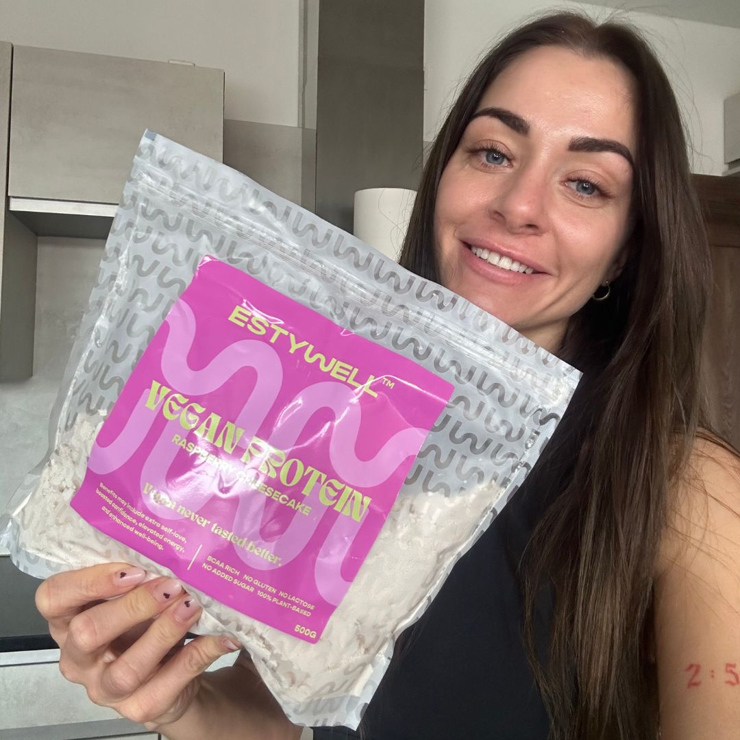 VEGAN proteín ESTYWELL Kokos - Biela čokoláda