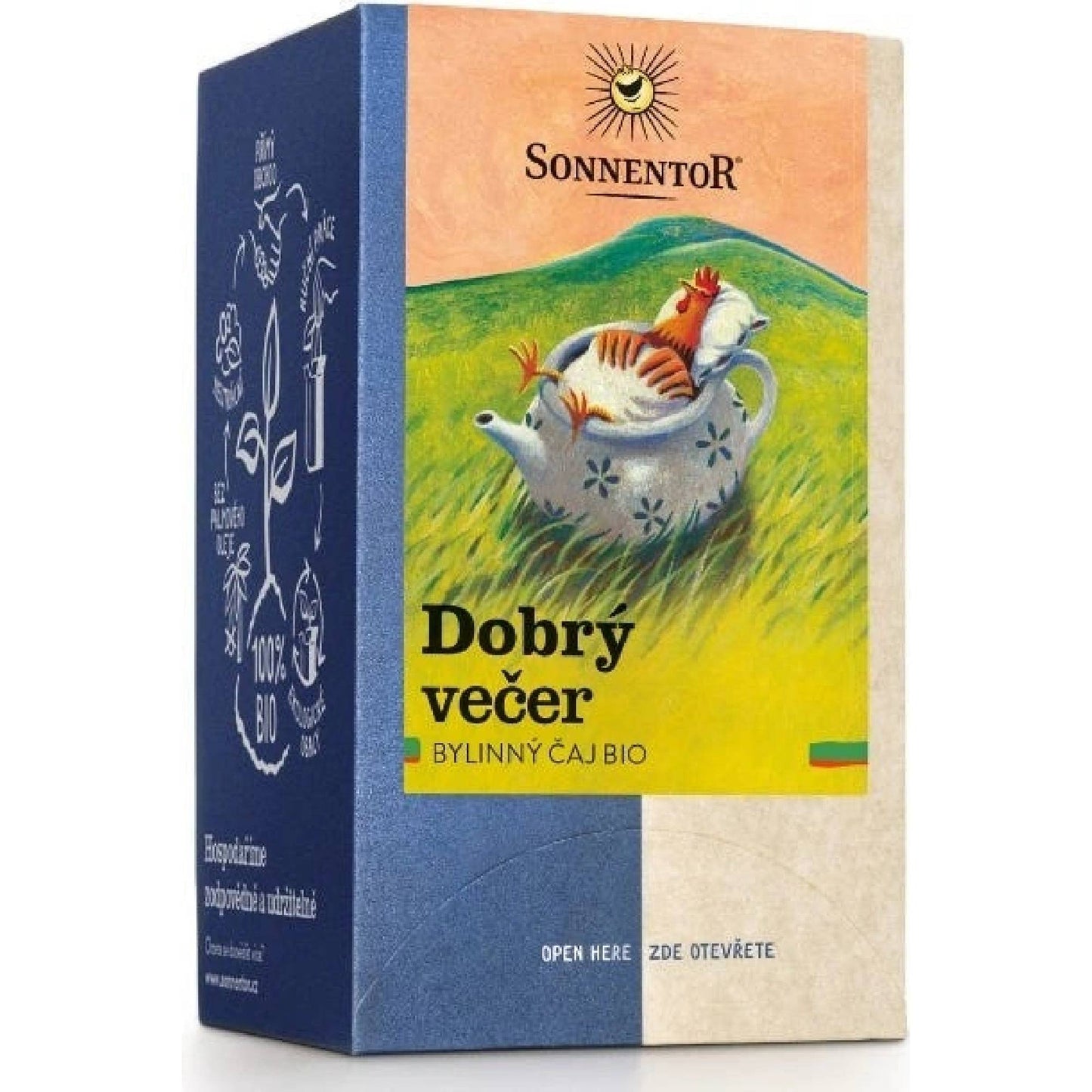 BIO porciovaný čaj Sonnentor Dobrý večer 27 g – balenie