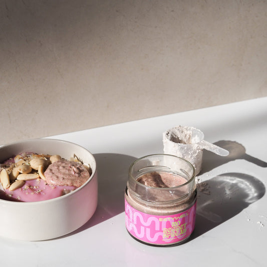 ESTYWELL Proteínový vegánsky kešu krém s lyofilizovanými malinami