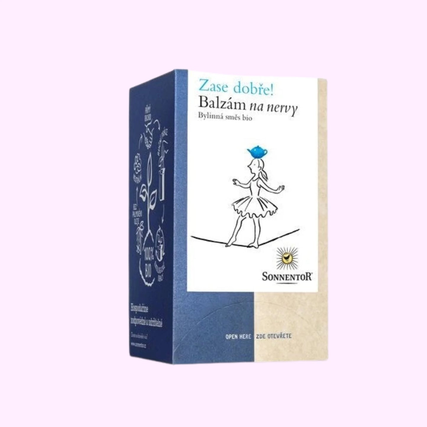 Balzam na nervy bio čaj 27 g porciovaný bylinný čaj na upokojenie