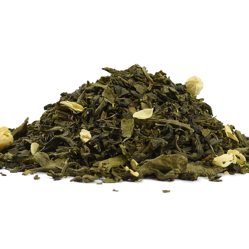 Detail Zeleného čaaju s jazmínom