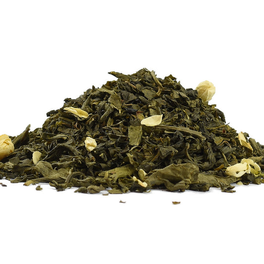 Detail Zeleného čaaju s jazmínom