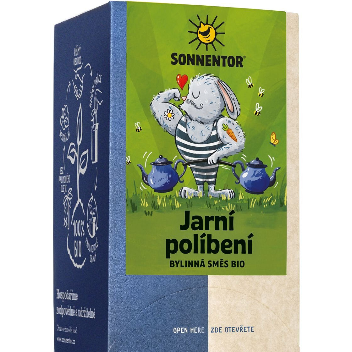 BIO porciovaný čaj Sonnentor Jarný bozk 27 g – balenie