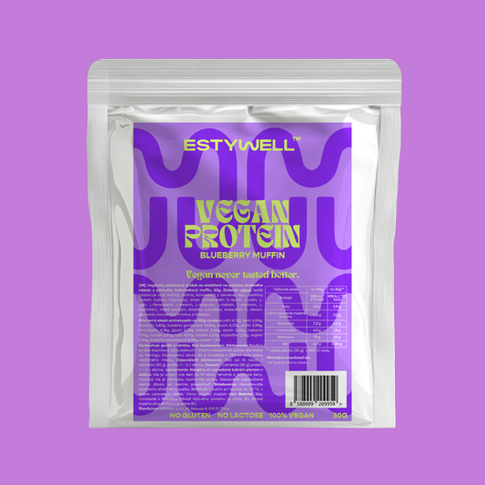 VEGAN proteín ESTYWELL - Čučoriedkový Muffin