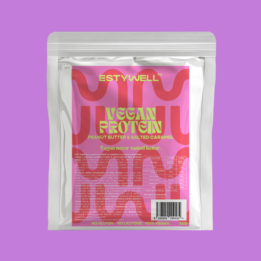 VEGAN proteín ESTYWELL Slaný karamel - Arašidko