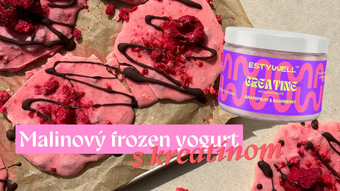 Malinové frozen yogurt s kreatínom