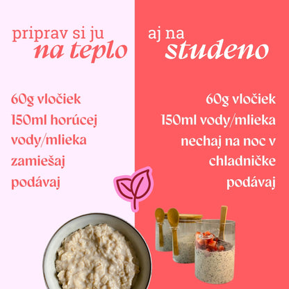 Estywell Glow kaše si vieš pripraviť na teplo aj na studeno. 