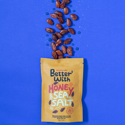 Detail mandlí s medom a morskou soľou – lahodný snack