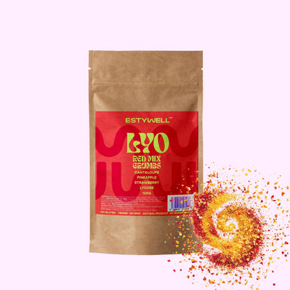 Estywell drť z lyofilizovaného ovocia. Red mix crumbs.