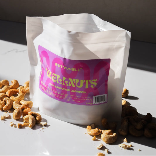 Chrumkavé sladké kešu orechy ESTYWELL Wellnuts