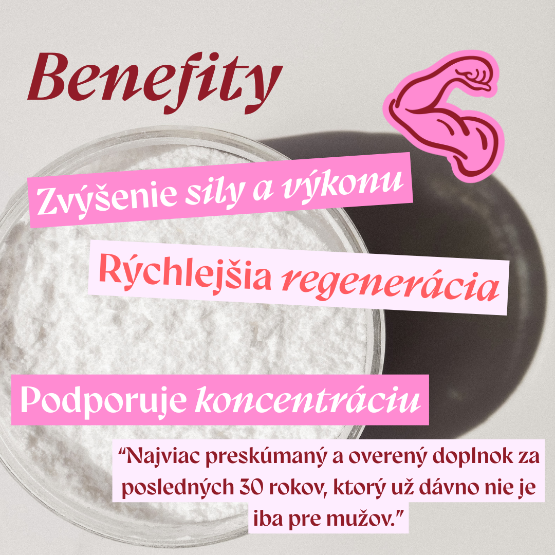 Infografika Estywell kreatín – 4 hlavné benefity