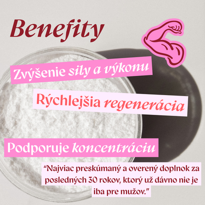 Infografika Estywell kreatín – 4 hlavné benefity