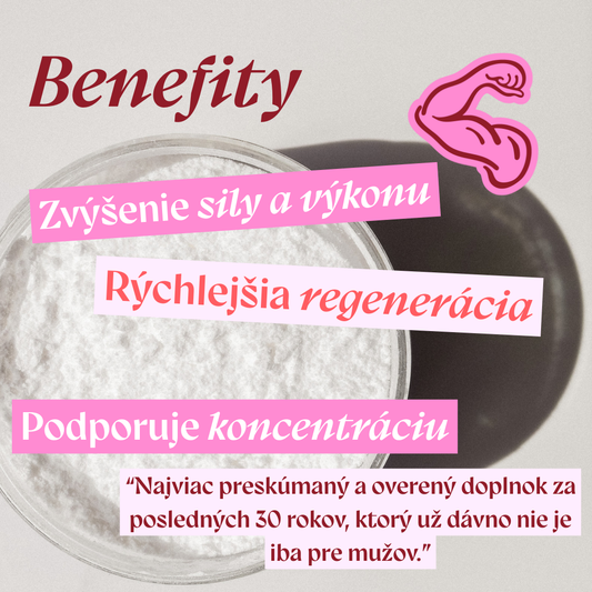 Infografika Estywell kreatín – 4 hlavné benefity