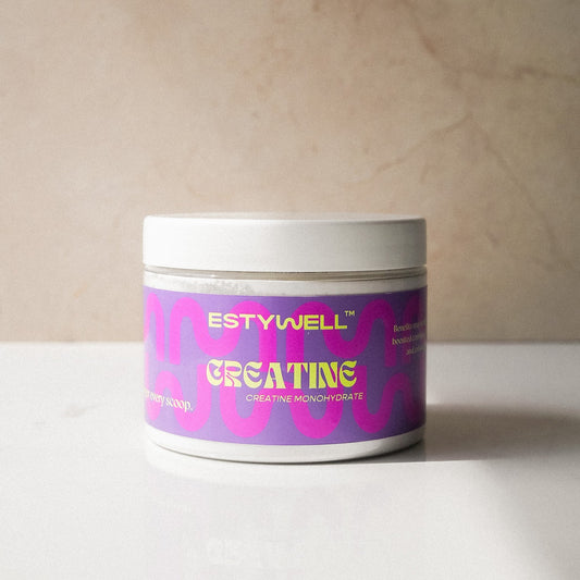 Estywell kreatín monohydrát – hlavný pohľad produktu v 300 g balení.