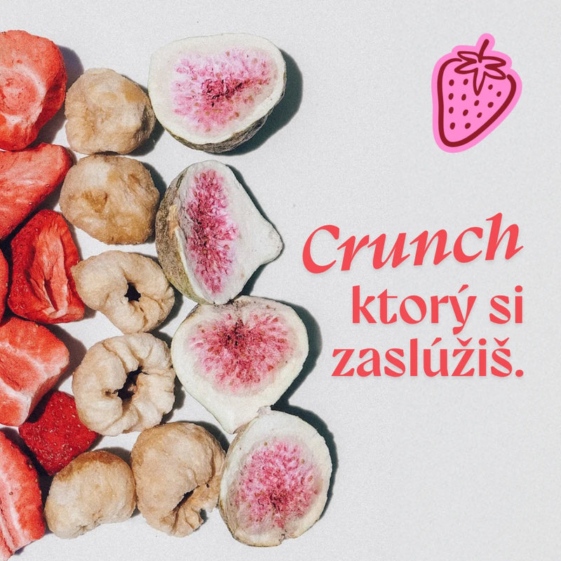 Estywell lyofilizované ovocie chrumkavé freeze dried fruit zdravý snack figa liči jahoda ananas kokos