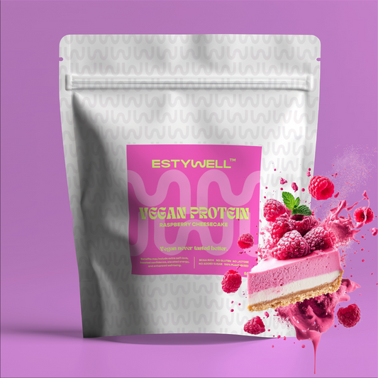 VEGAN proteín ESTYWELL - Malinový Cheesecake