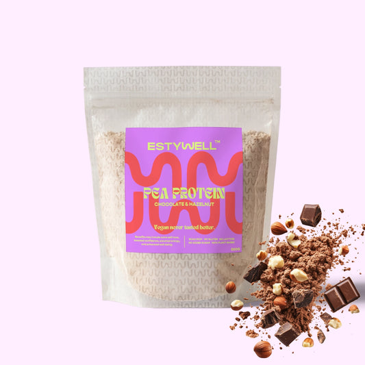 Estywell hrachový proteín čokoláda lieskový orech 500 g pea protein