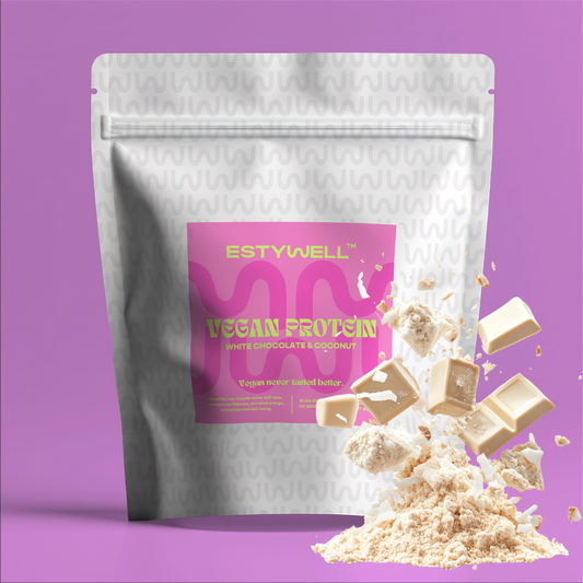 VEGAN proteín ESTYWELL Kokos - Biela čokoláda