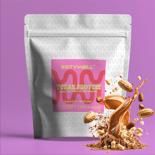 VEGAN proteín ESTYWELL Slaný karamel - Arašidko