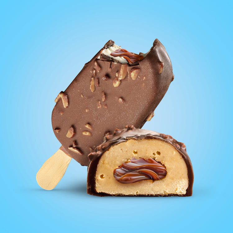 Detail karamelovej SNCK Caramel Pop tyčinky