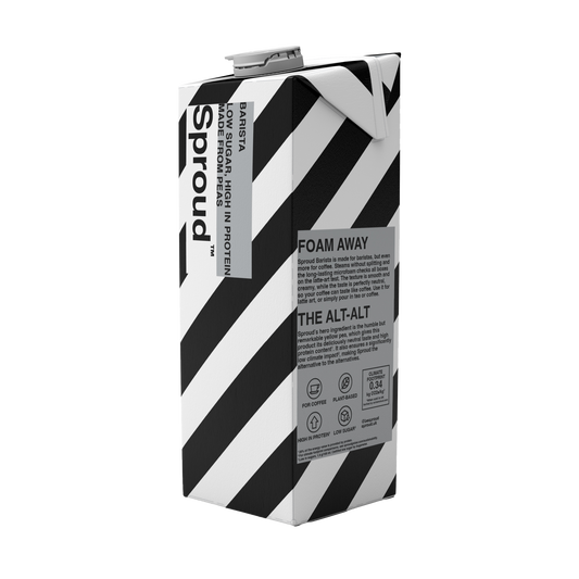 Krémová rastlinná alternatíva mlieka Sproud Barista vhodná do kávy