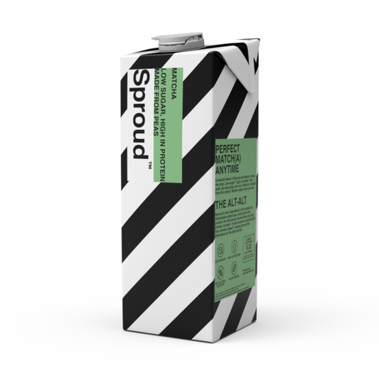 Krémová rastlinná alternatíva mlieka Sproud Matcha vhodná do kávy