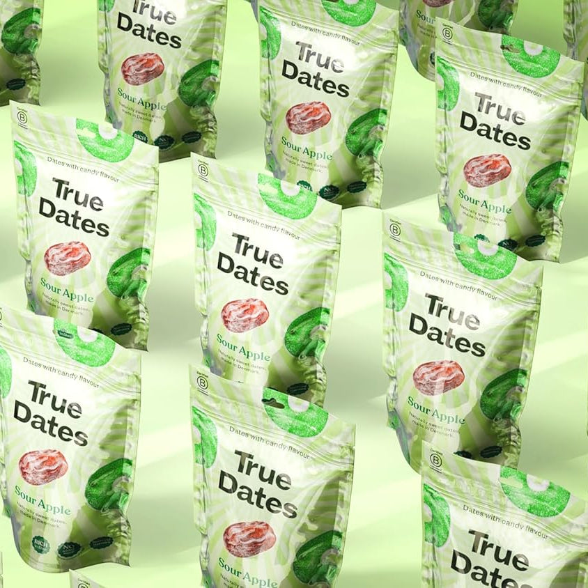 Datli True Dates datle s príchuťou kyslé jablko 100 g – Estywell.sk
