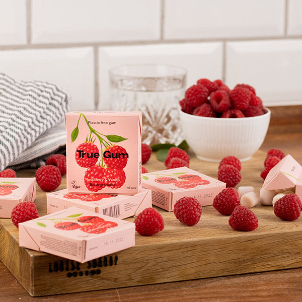True Gum Malina & Vanilka – bez cukru a vegánska