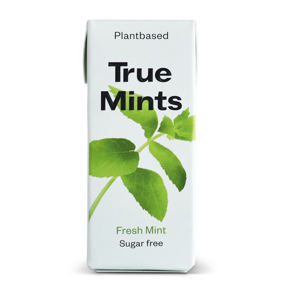 True Mints osviežujúce mäta – vegánske pastilky bez cukru