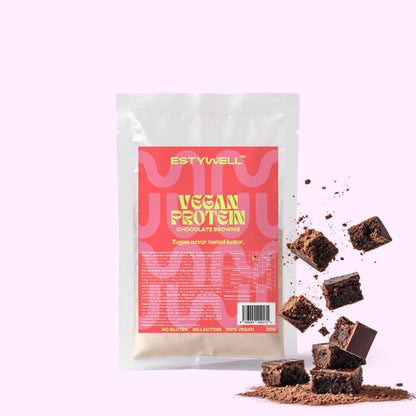 Estywell vegan protein čoko brownie 30 g rastlinný proteín