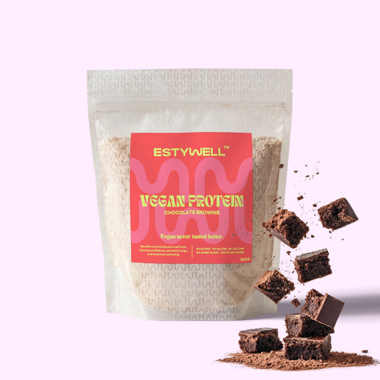 Estywell vegan protein čoko brownie 500 g rastlinný proteín