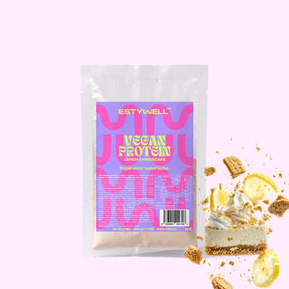 Estywell vegan protein lemon cheesecake 30 g rastlinný proteín
