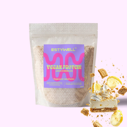 Estywell vegan protein lemon cheesecake 500 g rastlinný proteín