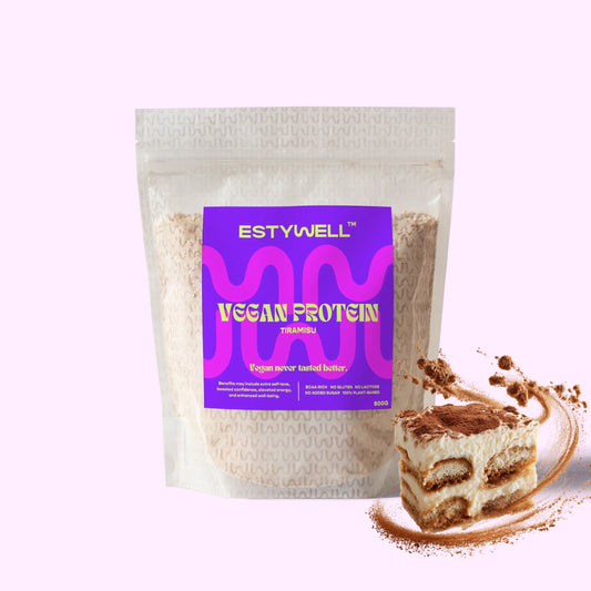 Estywell vegan protein tiramisu 500 g rastlinný proteín