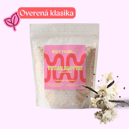 Estywell vegan protein vanilla dream 500 g rastlinný proteín