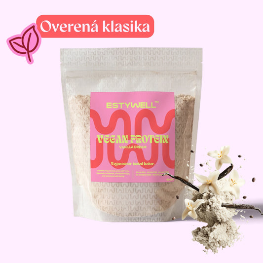 Estywell vegan protein vanilla dream 500 g rastlinný proteín