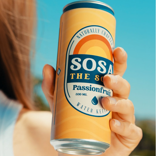 Perlivý fermentovaný drink Sosa s marakujou