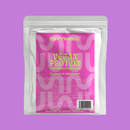 VEGAN proteín ESTYWELL - Malinový Cheesecake