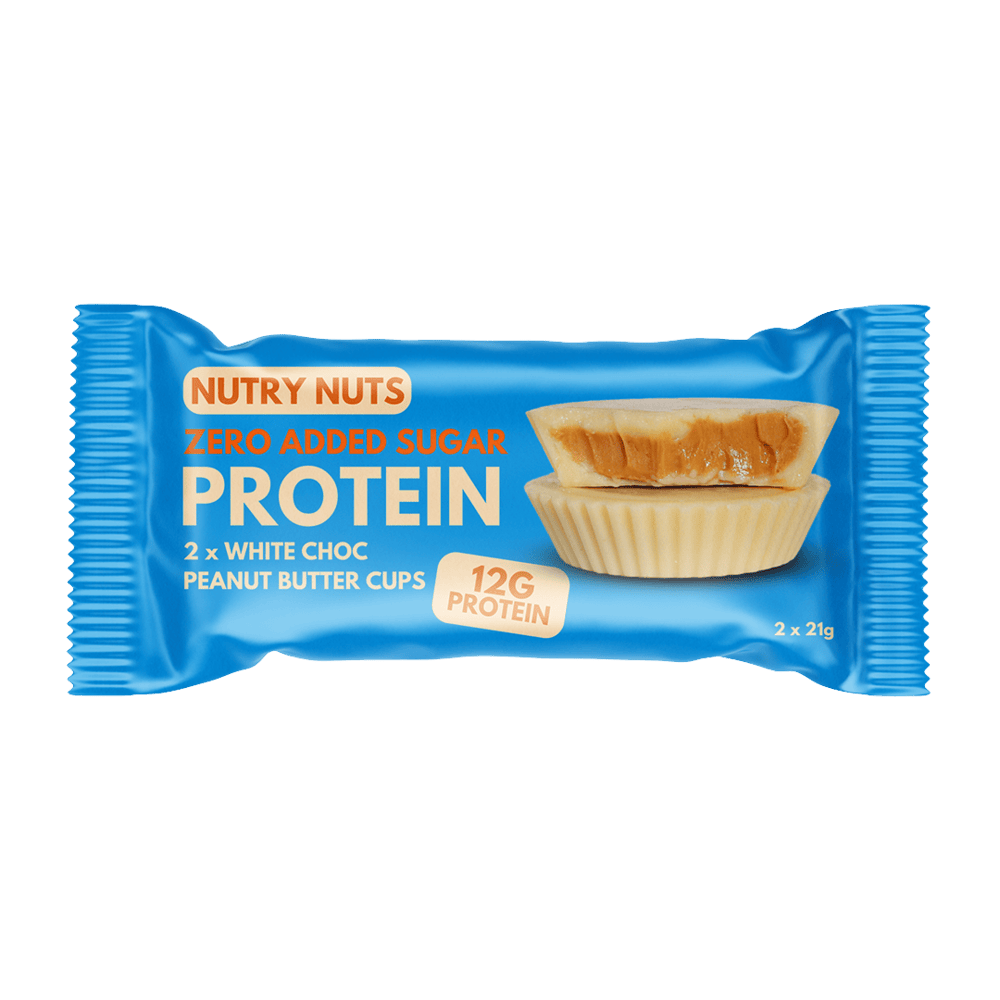 Nutry Nuts biela čokoláda s arašidovým maslom 42 g – predná strana produktu