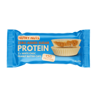 Nutry Nuts biela čokoláda s arašidovým maslom 42 g – predná strana produktu