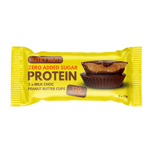 Nutry Nuts mliečna čokoláda s arašidovým maslom 42 g, vegánsky proteínový snack