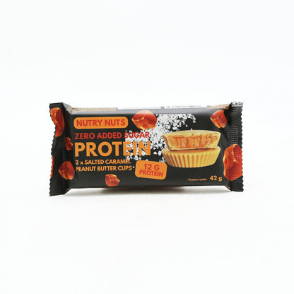 Nutry Nuts slaný karamel s arašidovým maslom 42 g, vegánsky proteínový snack